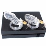 Adult Male Chastity Device Cock Cage Penis Lock Cb6000 With 5 Rings - 4