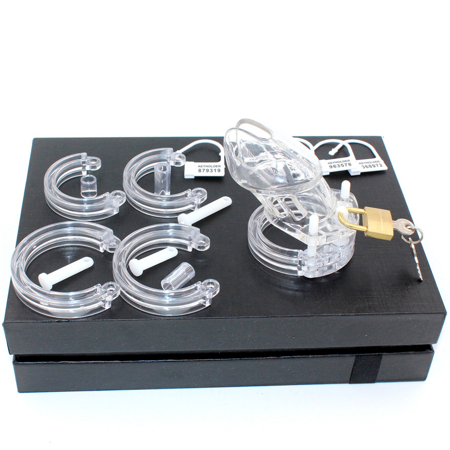 Adult Male Chastity Device Cb6000 Secure Cock Cage Penis Lock With 5 Adjustable Rings - 7