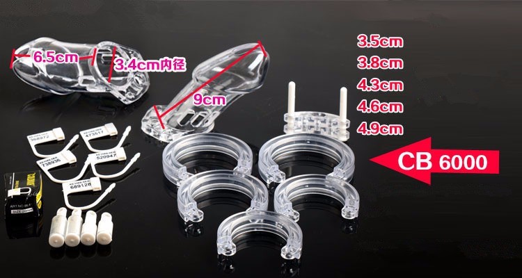 Adult Male Chastity Device Cb6000 Secure Cock Cage Penis Lock With 5 Adjustable Rings - 4