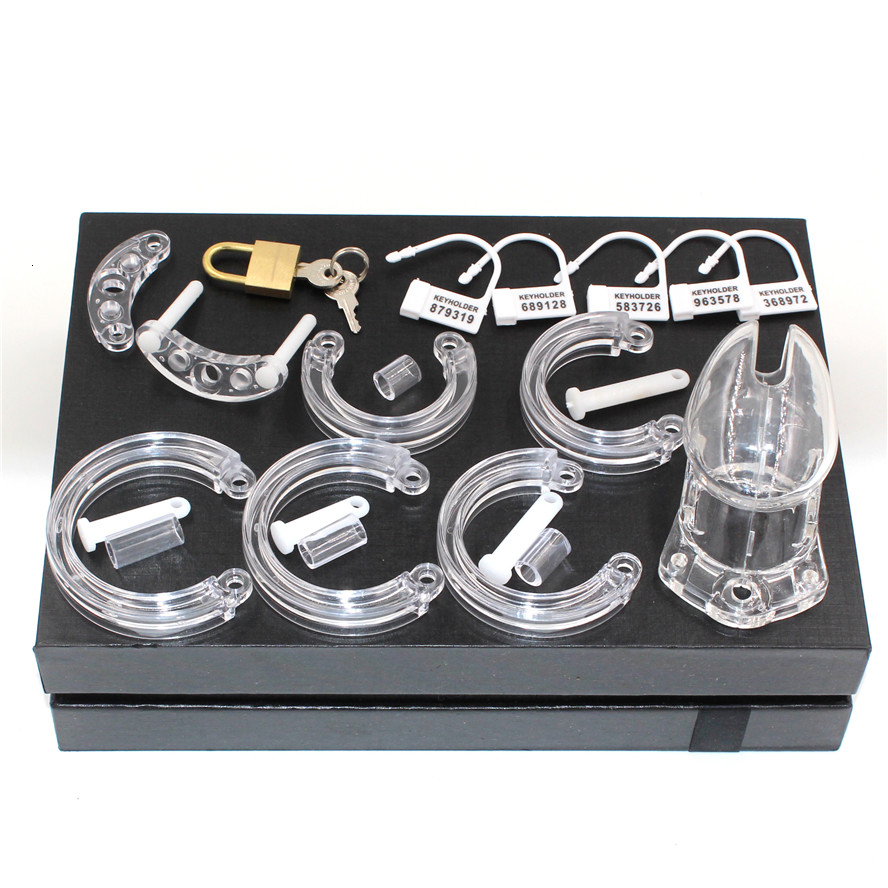 Adult Male Chastity Device Cb6000 Secure Cock Cage Penis Lock With 5 Adjustable Rings - 3