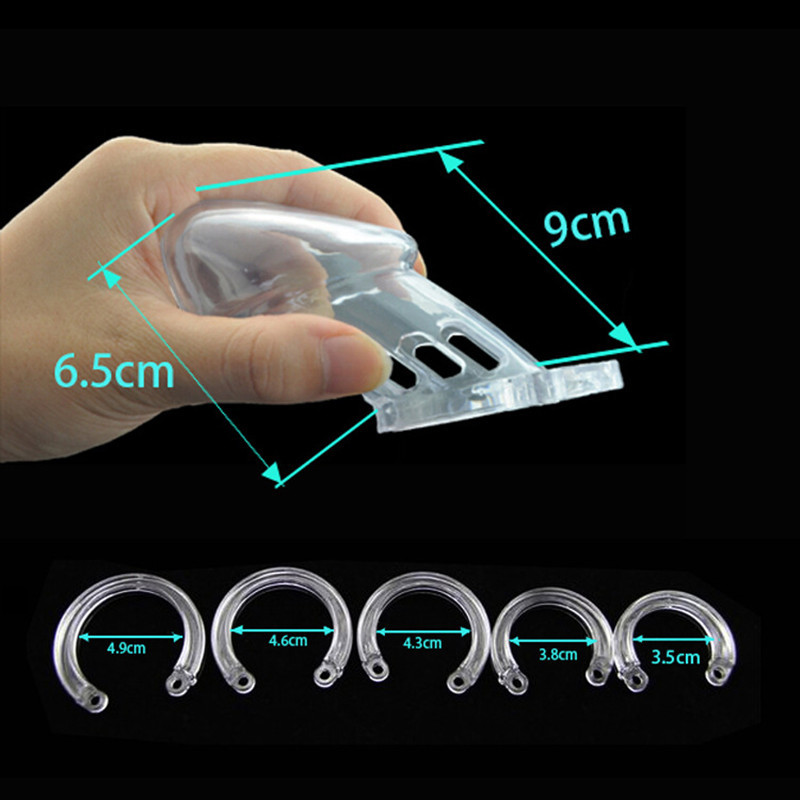 Adult Male Chastity Device Cb6000 Secure Cock Cage Penis Lock With 5 Adjustable Rings - 1