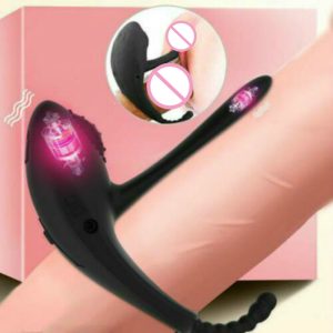 Rechargeable Silicone Ejaculation Vibrator Male Penis Cock Ring Enhancer Clit Stimulation Orgasm Sex Toy For Men Couples