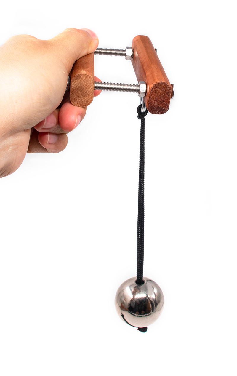 Wooden Male Enhancer Penis Training Tool Scrotum Pendant Testicle Crusher Metal Weight Ball Stretcher Sex Toy - 9