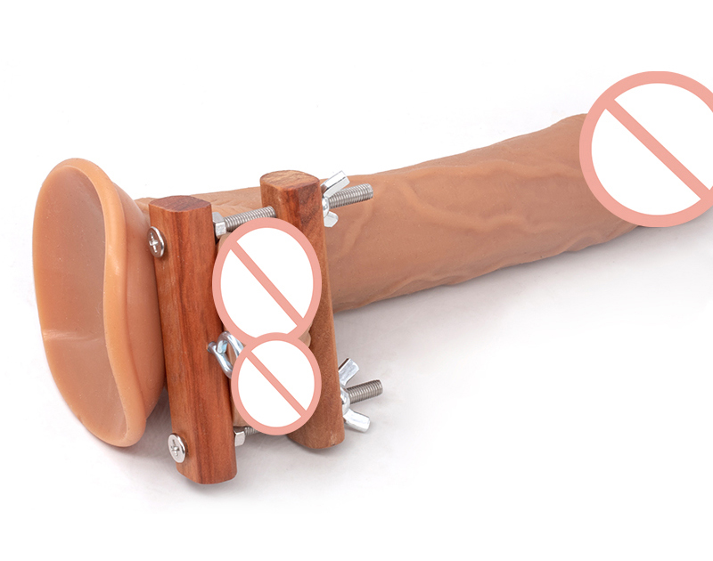 Wooden Male Enhancer Penis Training Tool Scrotum Pendant Testicle Crusher Metal Weight Ball Stretcher Sex Toy - 7