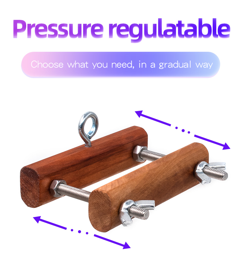 Wooden Male Enhancer Penis Training Tool Scrotum Pendant Testicle Crusher Metal Weight Ball Stretcher Sex Toy - 4