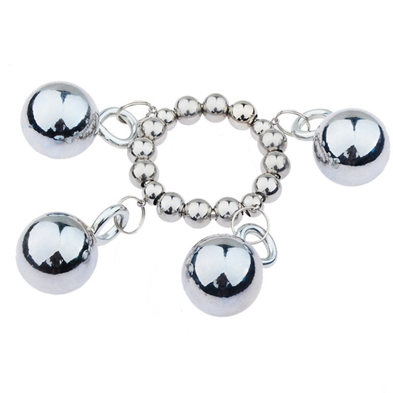 Metal Cock Rings Penis Trainer Scrotal Bondage Massage Ball Stretcher Adult Sex Toys For Men Erotic Games Products - 2