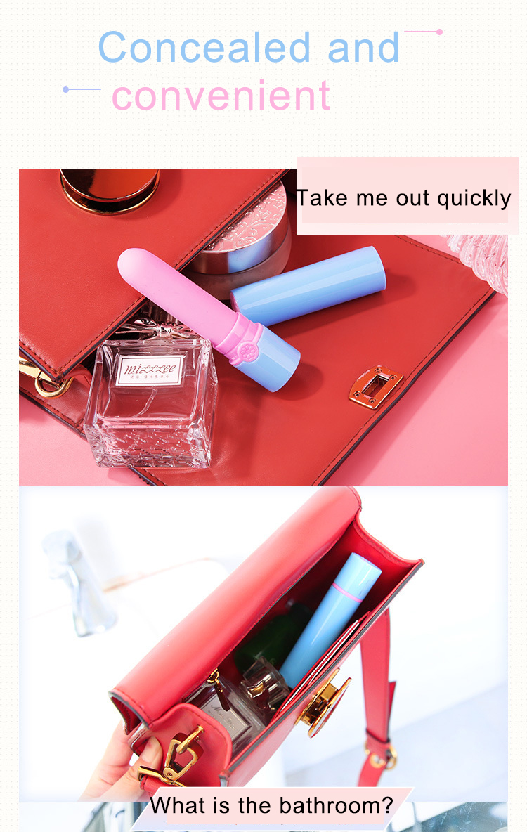 Compact Waterproof Mini Lipstick Vibrator Discreet Bullet Massage Toy Electric Adult Sex Toy For Women - 5