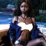 Silicone Sex Dolls 168cm Realistic Ass Vagina Anal Oral Breast Tpe Love Doll Thin Black Toys For Men