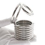Cock Ring With Ball Stretcher Cobra Cage Male Chastity Device Fetish Penis Locker - 4