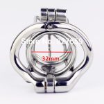 Double Lock Design Male Chastity Device Stainless Steel Cock Cage Metal Penis Ring Sex Toys For Men Belt - 4