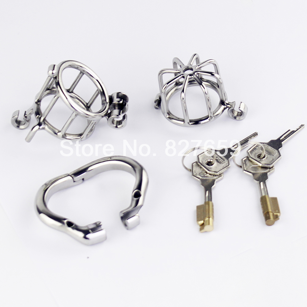 Stainless Steel Male Chastity Device With Double Lock Metal Penis Ring Erotic Adult Sex Toys For Men - 8