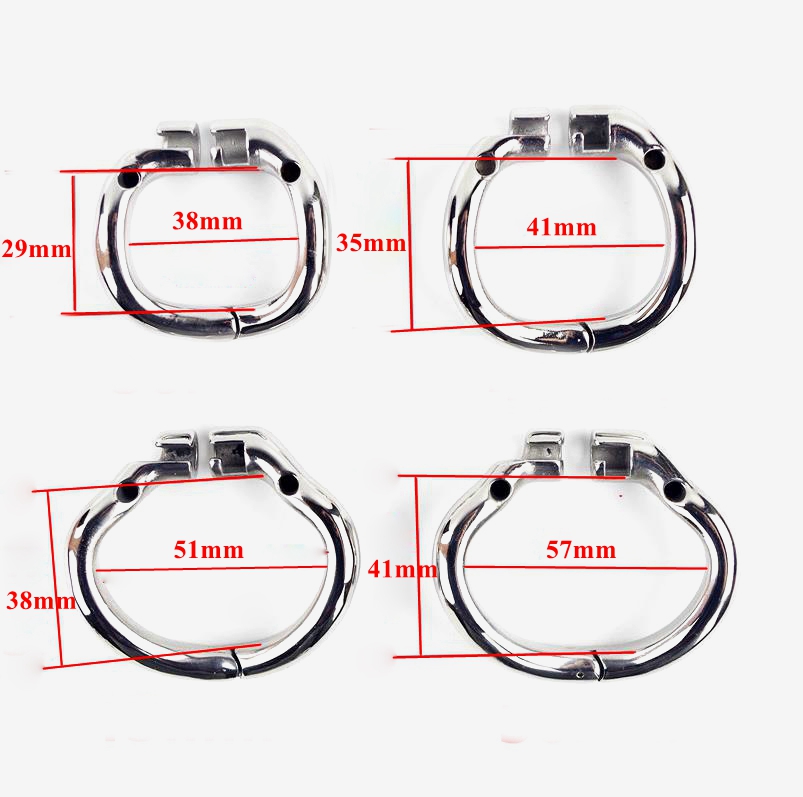 Stainless Steel Male Chastity Device With Double Lock Metal Penis Ring Erotic Adult Sex Toys For Men - 1