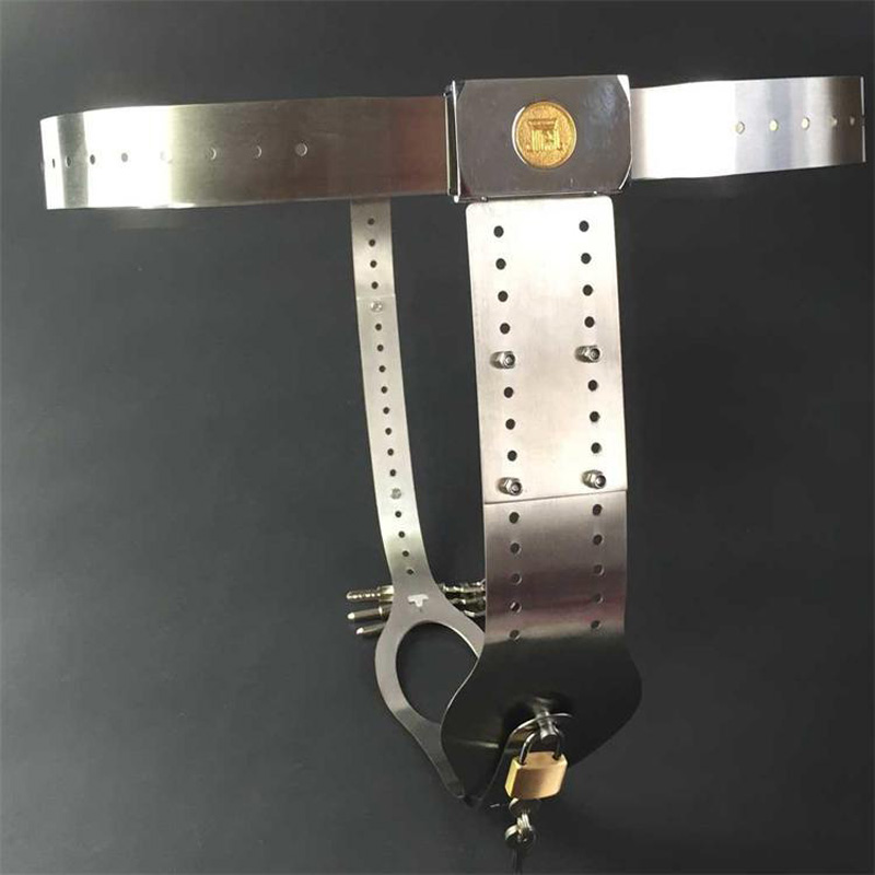 Womens Stainless Steel Bdsm Chastity Belt Anal Plug And Vagina Dildo Strapon Masturbation Device Sex Tool - 12