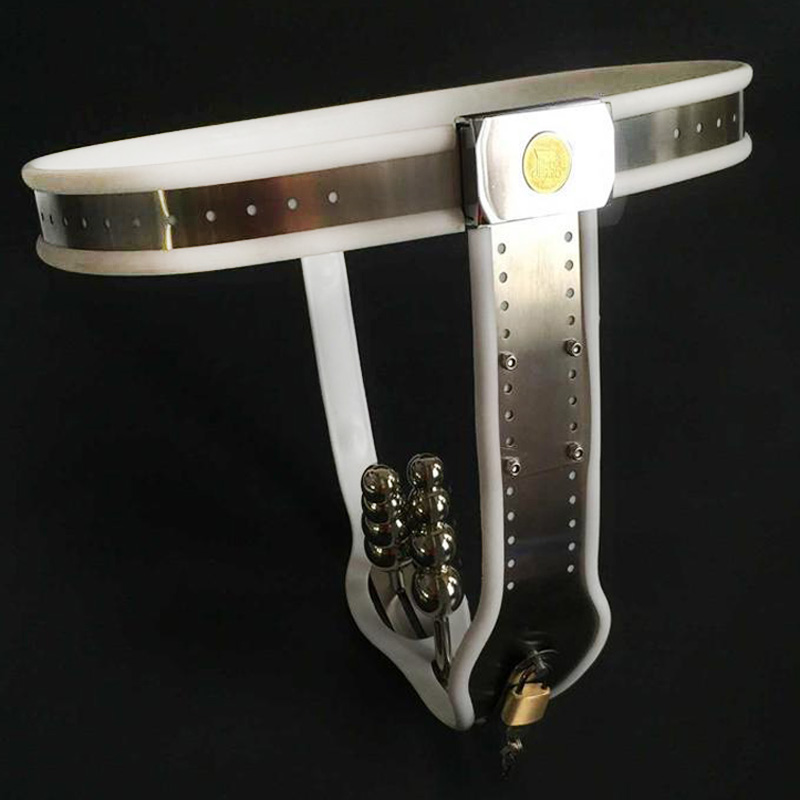 Womens Stainless Steel Bdsm Chastity Belt Anal Plug And Vagina Dildo Strapon Masturbation Device Sex Tool - 11