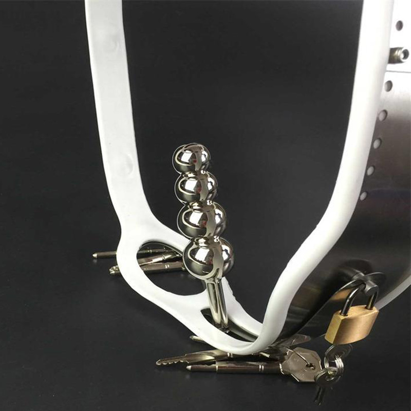 Womens Stainless Steel Bdsm Chastity Belt Anal Plug And Vagina Dildo Strapon Masturbation Device Sex Tool - 10
