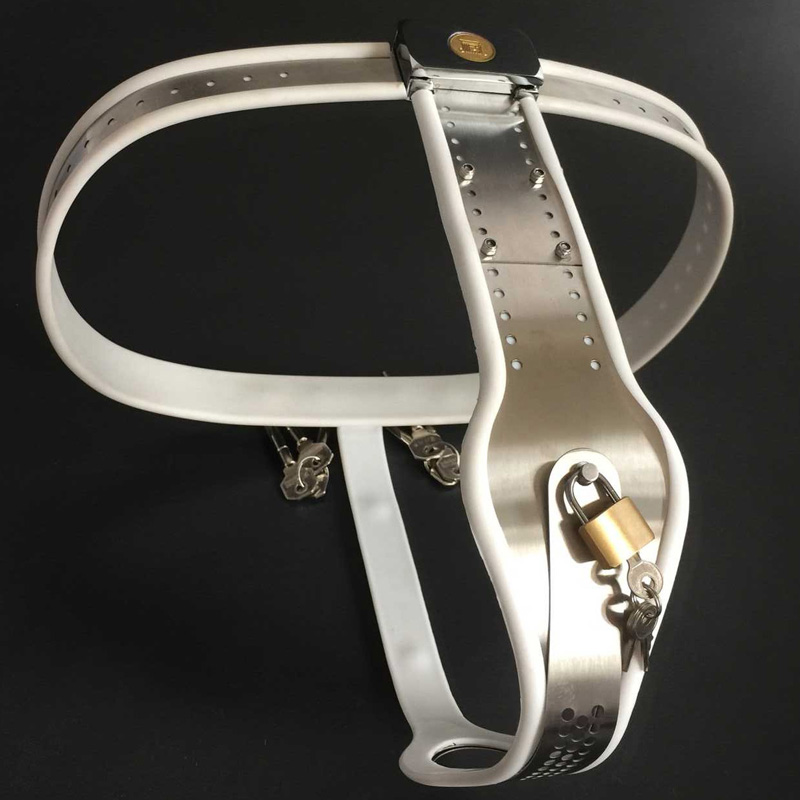 Womens Stainless Steel Bdsm Chastity Belt Anal Plug And Vagina Dildo Strapon Masturbation Device Sex Tool - 9