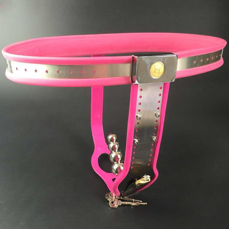 Womens Stainless Steel Bdsm Chastity Belt Anal Plug And Vagina Dildo Strapon Masturbation Device Sex Tool - 3