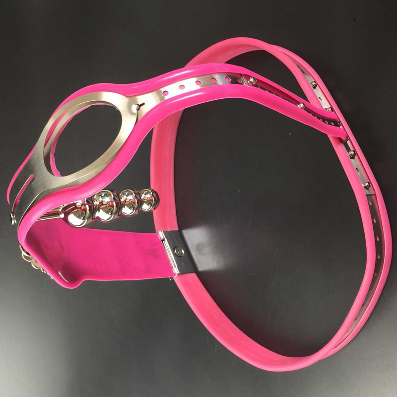 Womens Stainless Steel Bdsm Chastity Belt Anal Plug And Vagina Dildo Strapon Masturbation Device Sex Tool - 1
