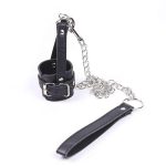Balls On Leash Leather Cock Ring Weight Ball Stretcher Bondage Restraint Harness Strap Penis Sex Toy For Gay Men Bdsm - 2