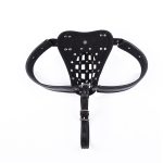 2017new Leather Male Chastity Belt Adjustable With Cock Cage Sex Toys For Men Erotic Device - 5