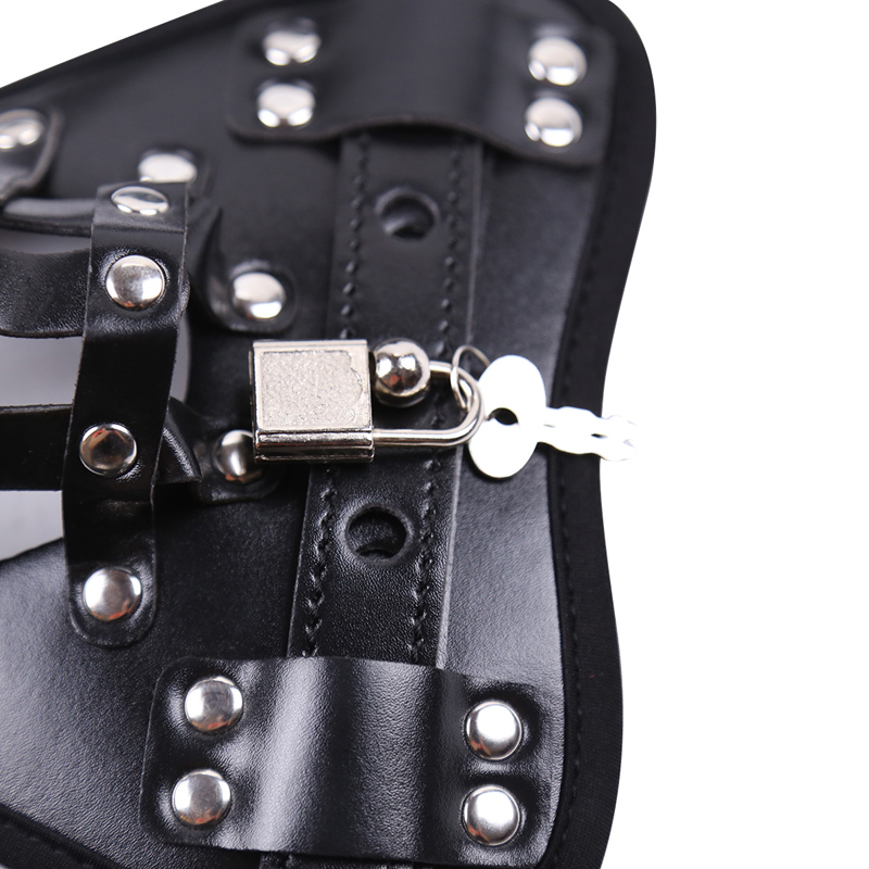 Adjustable Leather Male Chastity Belt With Cock Cage Erotic Mens Sex Toy - 10