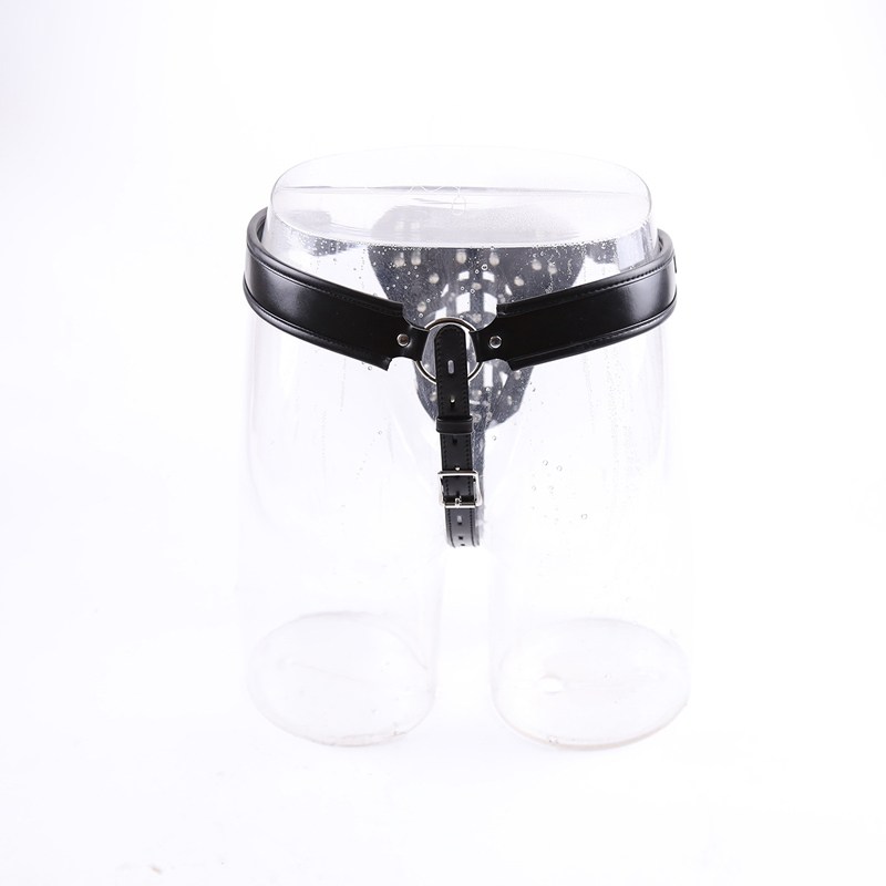Adjustable Leather Male Chastity Belt With Cock Cage Erotic Mens Sex Toy - 5
