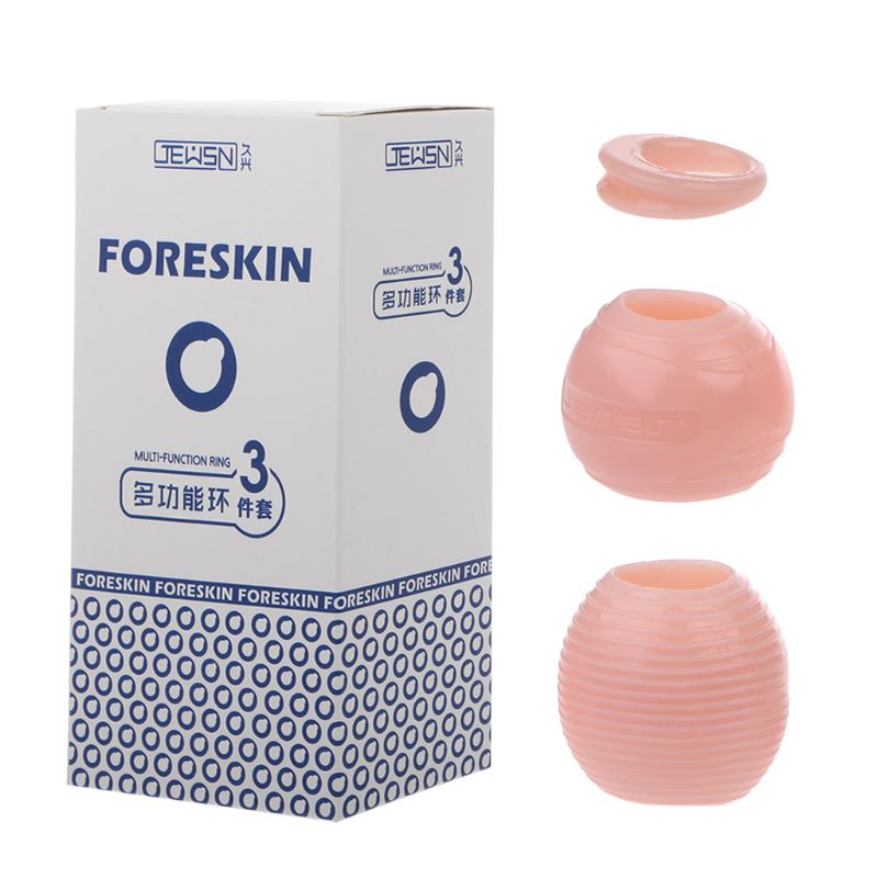 3pack Silicone Mens Enhancing Rings Durable Flexible Lasting Performance Foreskin Sleeves - 7