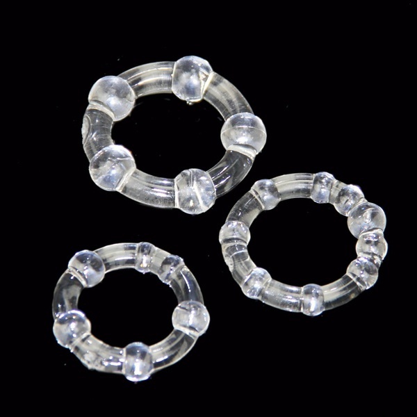 3piece Silicone Male Enhancement Rings Prolonging Adult Intimacy Toys For Men Erotic Pleasure Devices - 1