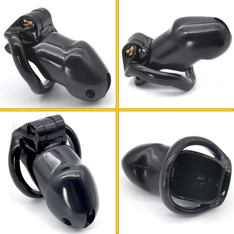 Resin Male Chastity Device Penis Lock Cage With 4 Rings Durable Sex Toy For Men Cb6000 Model - 31