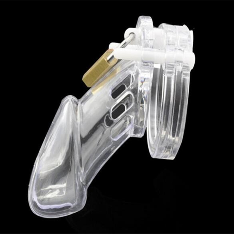 Resin Male Chastity Device Penis Lock Cage With 4 Rings Durable Sex Toy For Men Cb6000 Model - 9