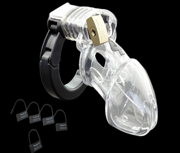 Resin Male Chastity Device Penis Lock Cage With 4 Rings Durable Sex Toy For Men Cb6000 Model - 6