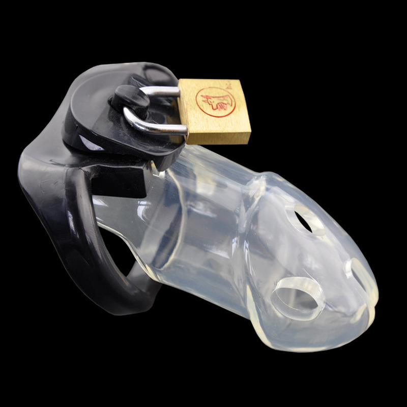 Resin Male Chastity Device Penis Lock Cage With 4 Rings Durable Sex Toy For Men Cb6000 Model - 5