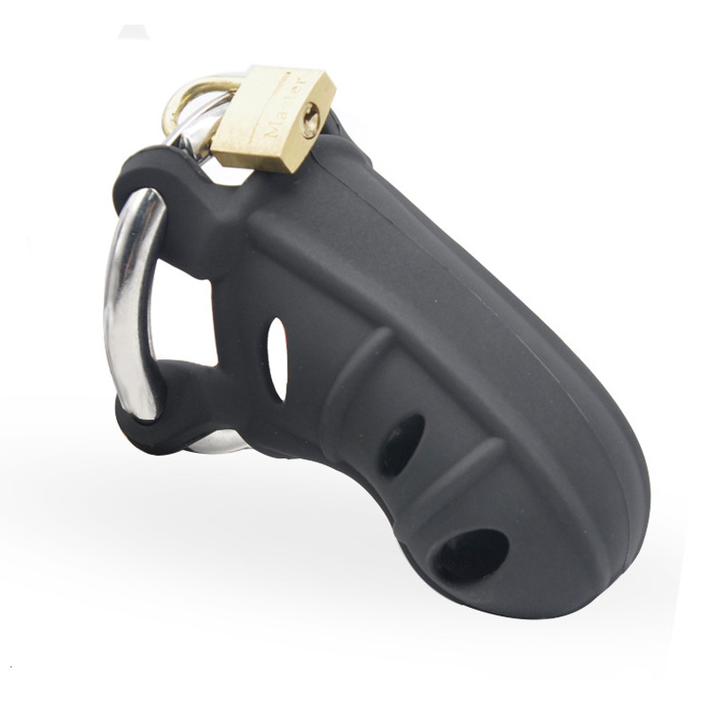 Resin Male Chastity Device Penis Lock Cage With 4 Rings Durable Sex Toy For Men Cb6000 Model - 4