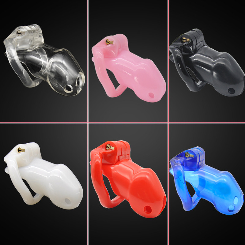 Resin Male Chastity Device Penis Lock Cage With 4 Rings Durable Sex Toy For Men Cb6000 Model - 3
