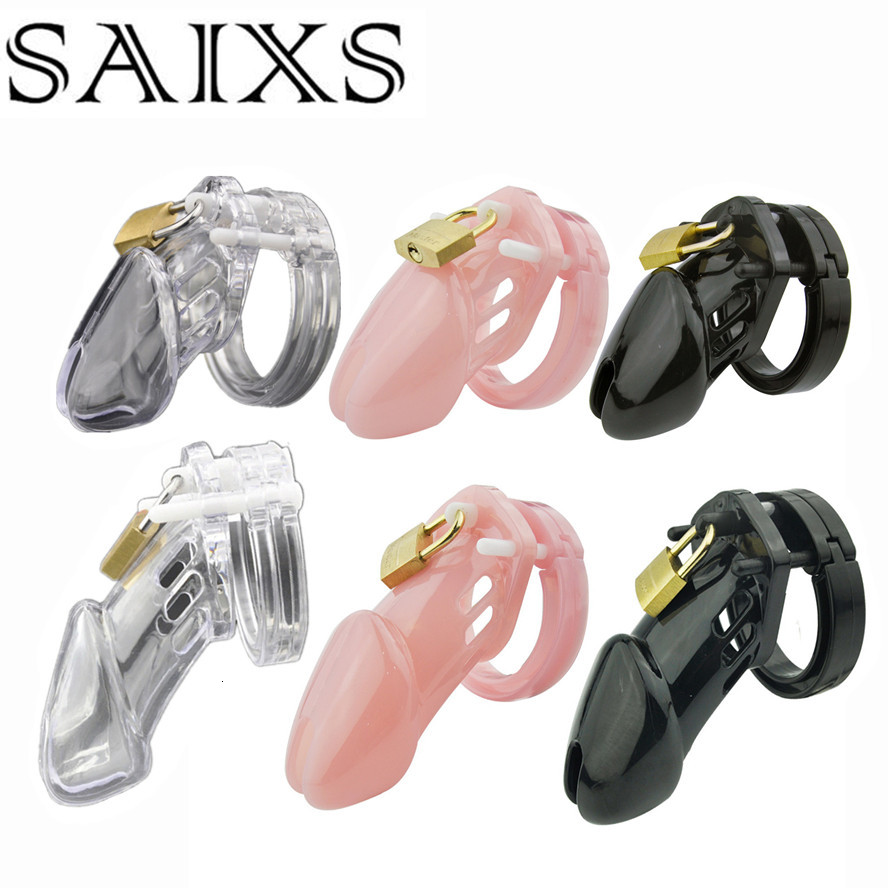 Resin Male Chastity Device Penis Lock Cage With 4 Rings Durable Sex Toy For Men Cb6000 Model - 1