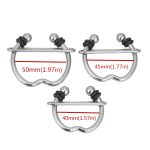Stainless Steel Cock Ring Penis Chastity Cage Cocking Glans Extend Sex Time Male Device - 2