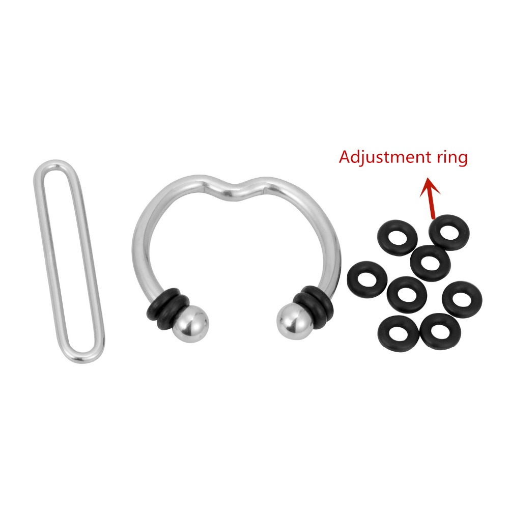 Stainless Steel Male Chastity Device Penis Cage Cock Ring Glans Enhancer Sex Time Extender For Men - 3