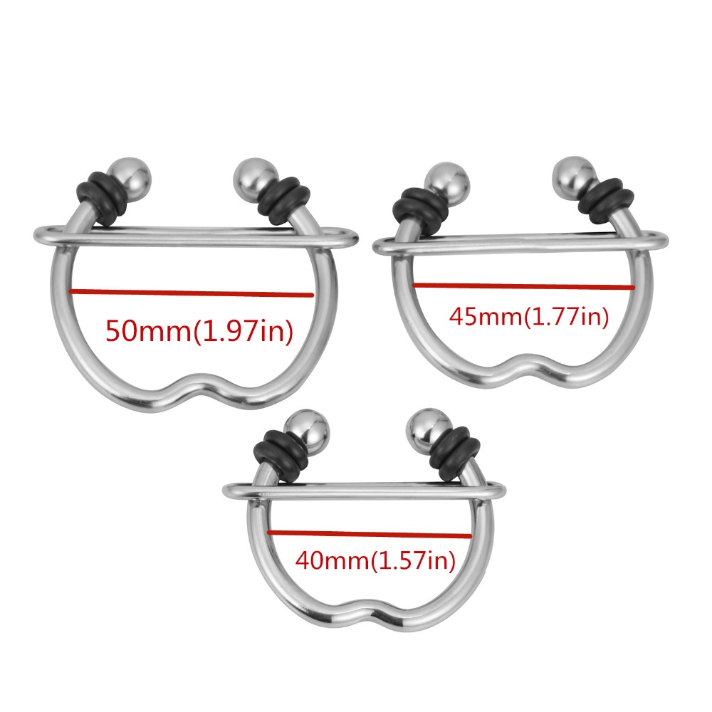 Stainless Steel Male Chastity Device Penis Cage Cock Ring Glans Enhancer Sex Time Extender For Men - 1