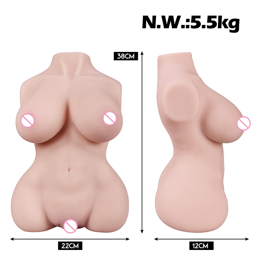 Quality Realistic Tpe Half Body Love Doll Big Breast Vagina Anal Adult Toy For Men - 5