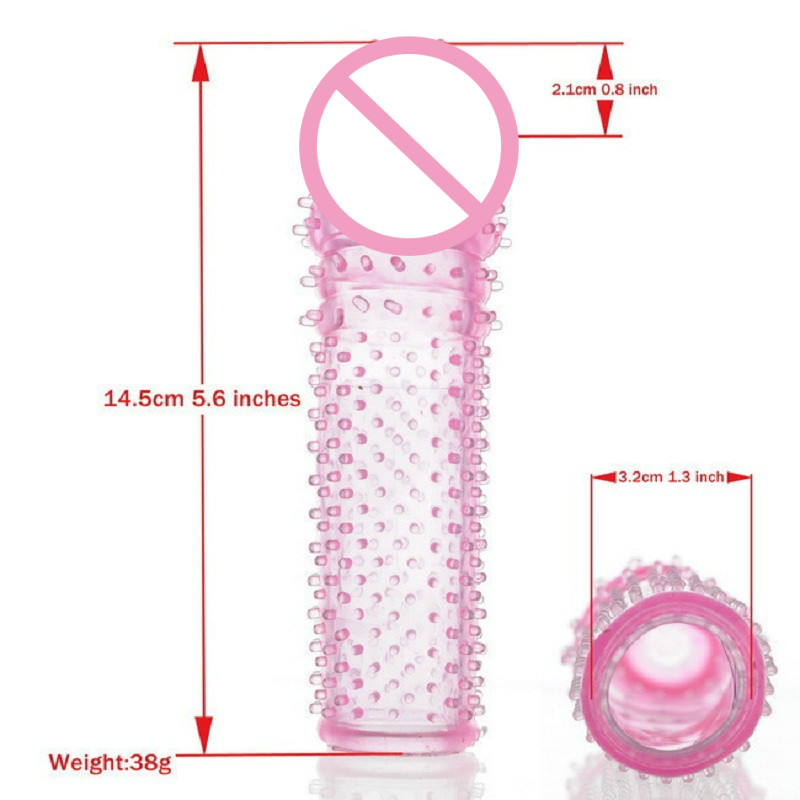 Reusable Crystal Penis Sleeve Extension Textured For Gspot Stimulation Adult Pleasure Products For Men And Couples - 9