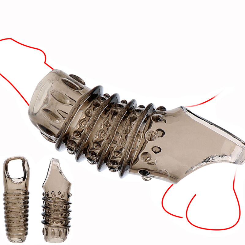 Deluxe Crystal Sleeve Penis Extender Male Enhancement Delay Device Reusable Gspot Stimulator Adult Orgasm Sex Toy - 6