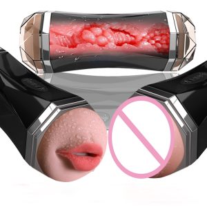 Fully Automatic Male Masturbator Cup Adult Endurance Exercise Pussy Voice Mouth Suck Deep Throat Real Vagina Massager Sex Toys