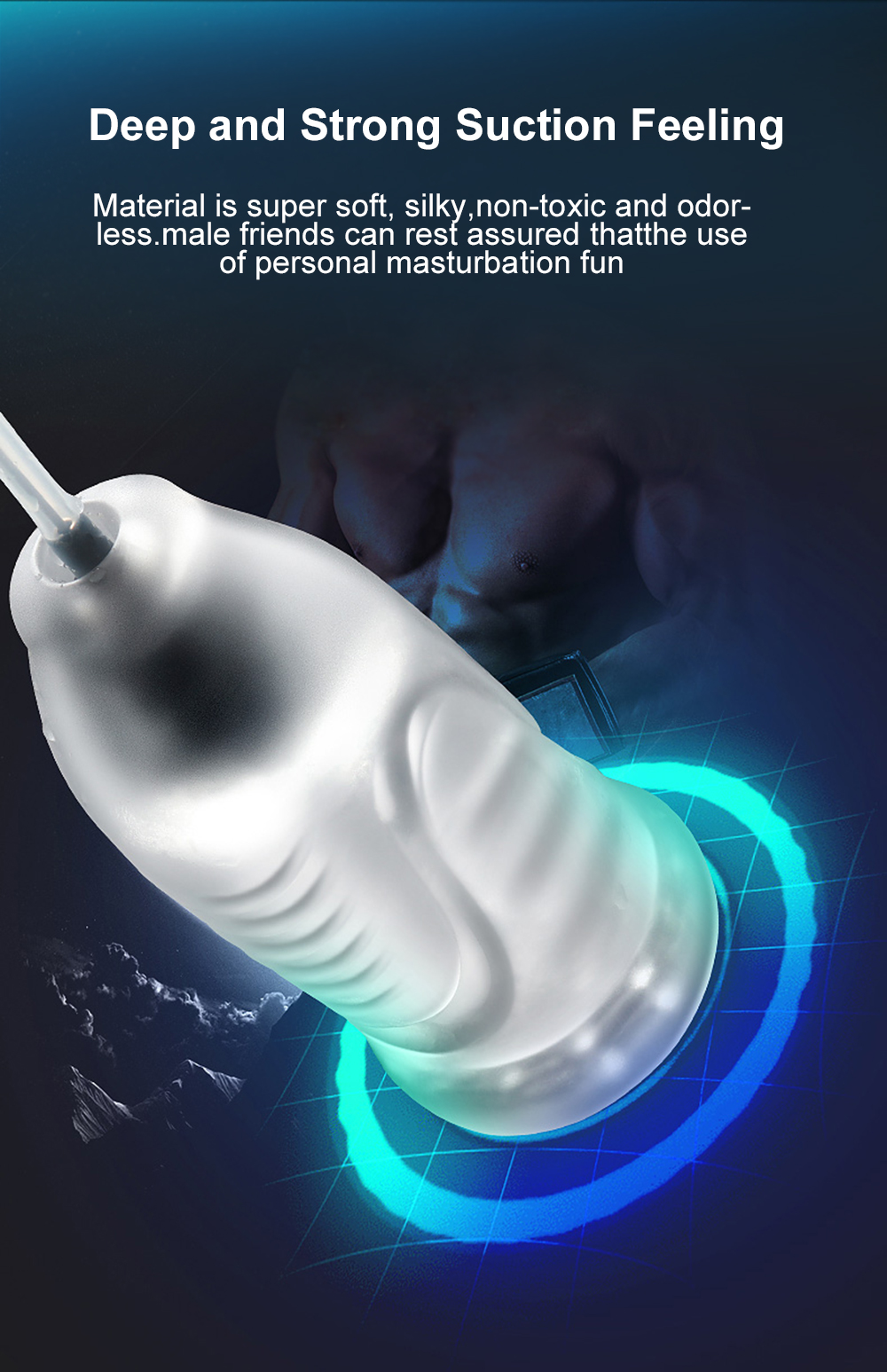 Automatic Male Masturbator Cup Silicone Vagina Pocket Pussy Vibrating Suction Masturbation Toy For Men - 4