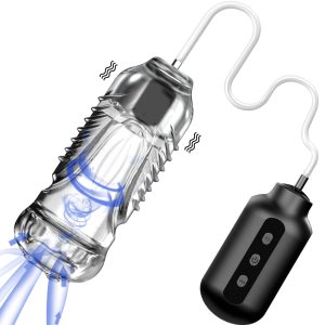 Automatic Male Masturbator Cup Pocket Pussy Vibration & Suction Silicone Vigina For Sex Masturbation Toys Men