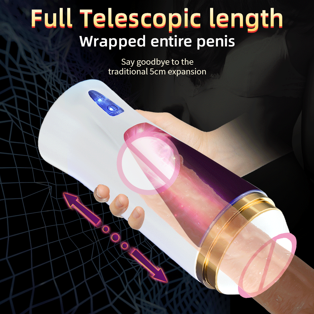 Deluxe Automatic Male Masturbator Cup Realistic Vaginal Texture Discreet Pocket Sex Toy Pleasure Machine For Men - 3