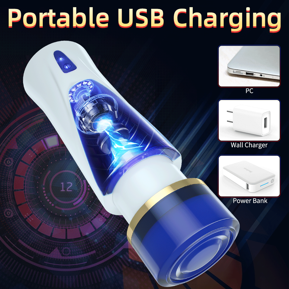 Deluxe Automatic Male Masturbator Cup Realistic Vaginal Texture Discreet Pocket Sex Toy Pleasure Machine For Men - 4