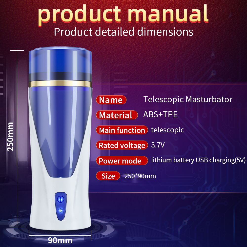 Deluxe Automatic Male Masturbator Cup Realistic Vaginal Texture Discreet Pocket Sex Toy Pleasure Machine For Men - 5