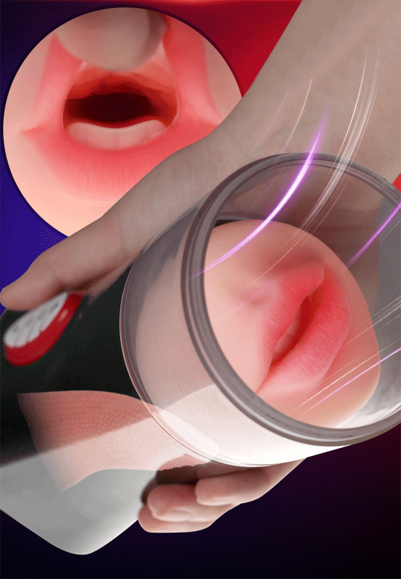 Advanced Male Masturbation Cup With Tongue Licking Glans Stimulation Interactive Voice Heating Function Vibrator Adult Pleasure Toys For Men - 3