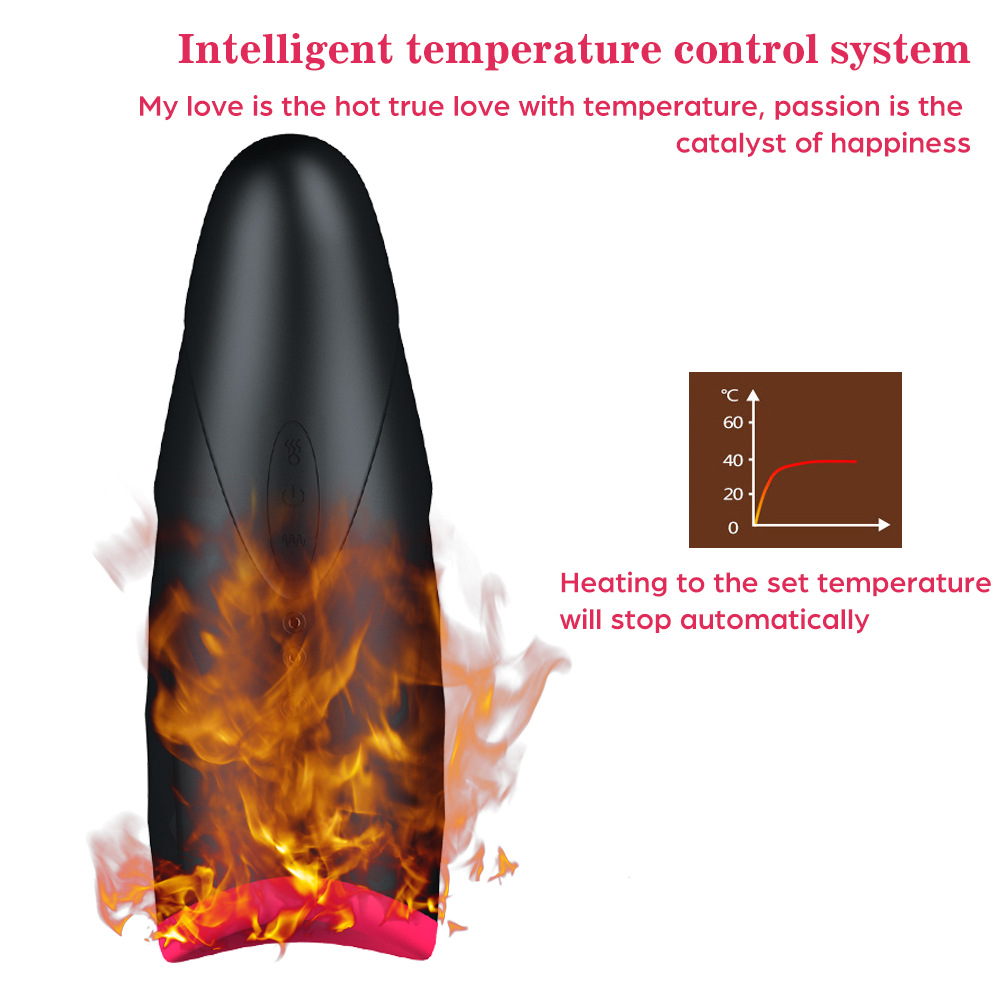 Male Masturbator Cup With 10 Vibrations Intelligent Preheating Realistic Oral Sensation Adult Pleasure Toy For Men - 6