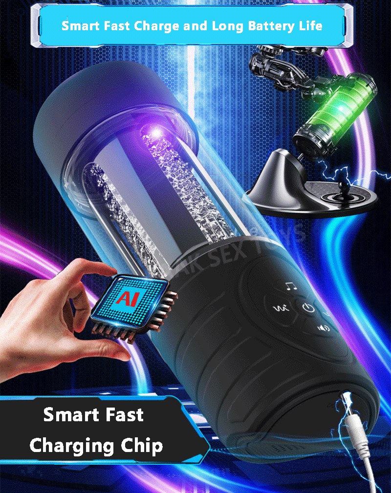 Mens Automatic Telescopic Rotating Airplane Cup Electric Pleasure Device Ultimate Sexual Fun Masturbator - 5